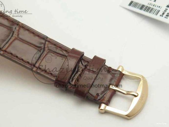 MIROTIME 0428 SportInspired Portofino IW458101 RG MK 1:1 Best Edition Gray Dial On Brown Leather Strap MIYOTA 7165